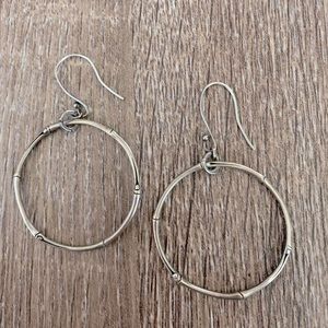 Silver John Hardy Bamboo Hoop Earrings